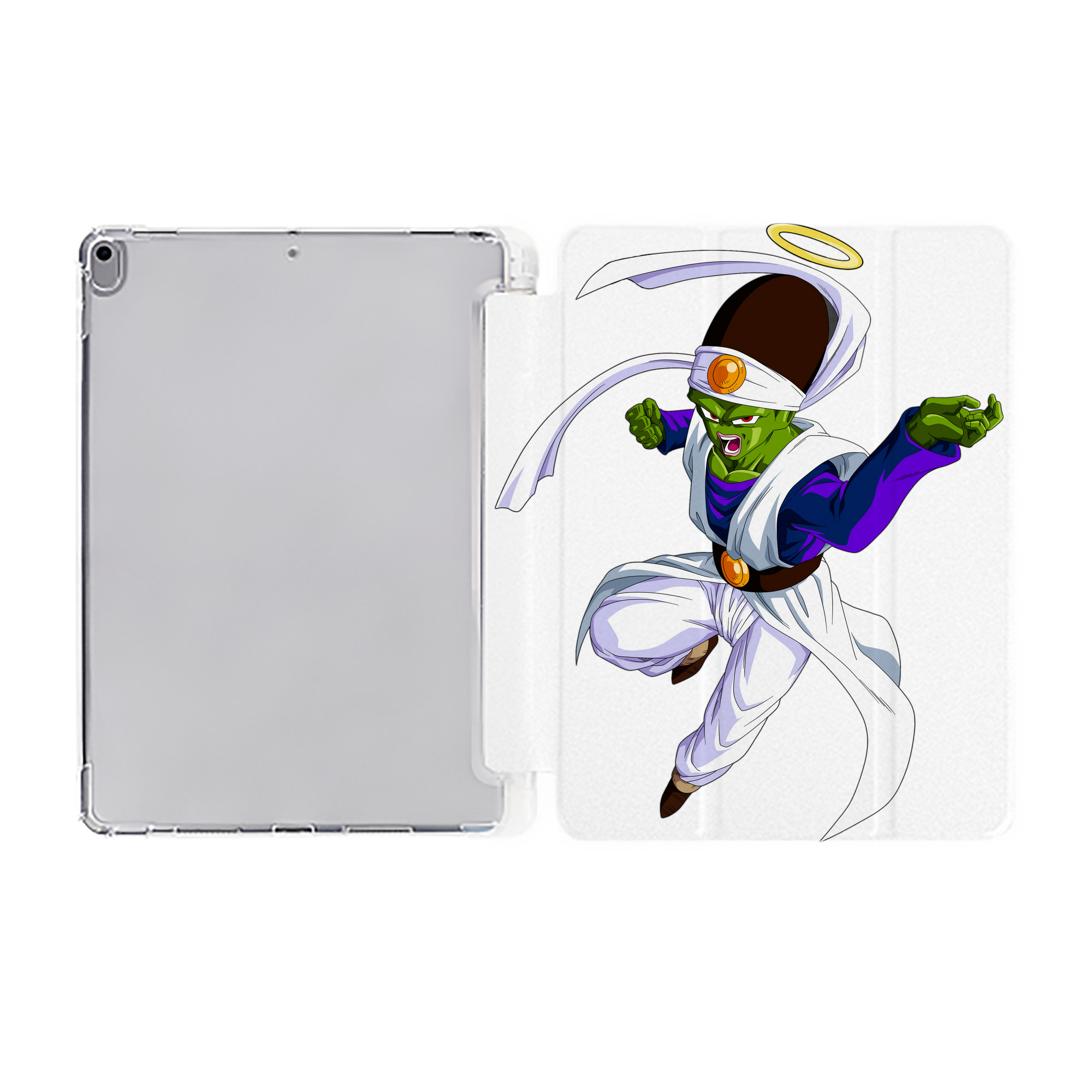 （画像用） ドラゴンボール パイクーハン DRAGON BALL Pikkon IPad ケース ペン収納付き 三つ折りスタンド PUレザー×シリコン 対応機種9.5/10.5/10.9インチ